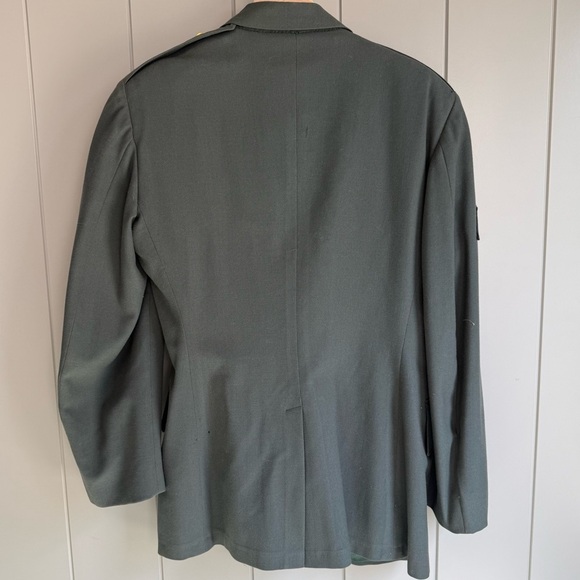 US Army Jacket Mens 38R Green Dress Uniform Wool Serge Coat - Picture 3 of 14